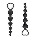 Ouch! Anal Heart Beads Butt Plugs